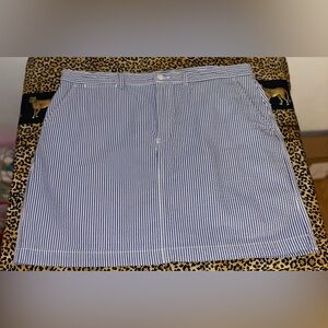Polo by Ralph Lauren Blue and White Striped Mini Skirt